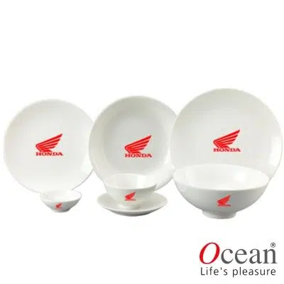 Bộ Đồ Ăn Minh Long Daisy Trắng 9 Sp Giá In Logo Honda