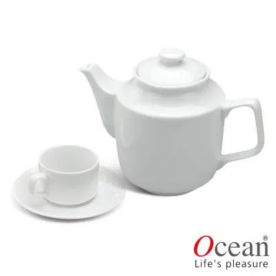 Bộ Trà Minh Long 0.7 L Jasmine Trắng Giá In Logo
