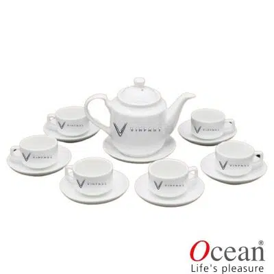 Bộ Ấm Trà Quà Tặng In Logo Vinfast